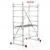 Rusztowanie na schody Faraone  AK400 + AK404 wysokość robocza 5m  wymiar podestu  50 x 125 cm  